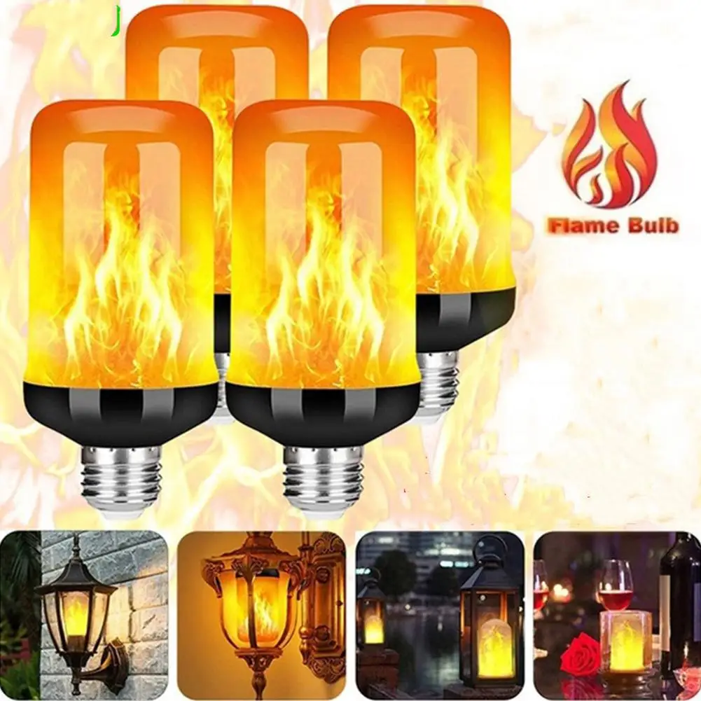 USB E14 E27 B22 Led Lampadine a Fiamma Simulata 9W AC85-265V Lampadine Accessori Elettronici Lampada ad Effetto Luces Fiamma Luce Lampada H H H6Y2