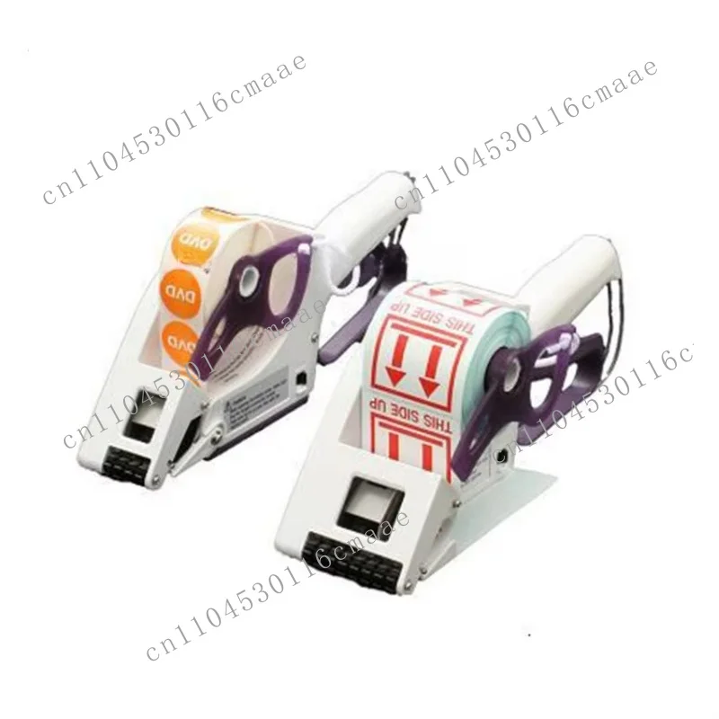 Manual hand-held top and side labeling machine, label applicator