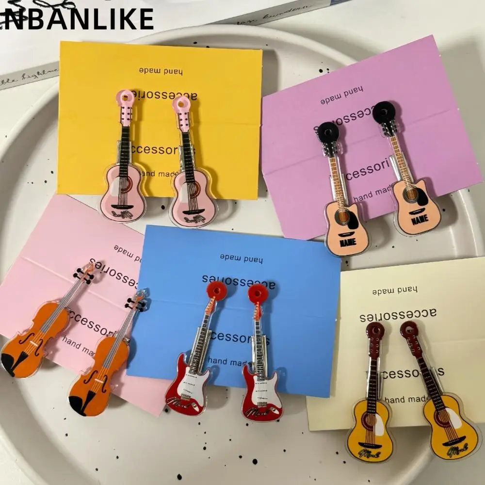 Korean Style Mini Guitar Hair Clip DuckbillClip Women Hair Styling Hairpin for Side Hair 2000s Korean Teens Girl Headwear