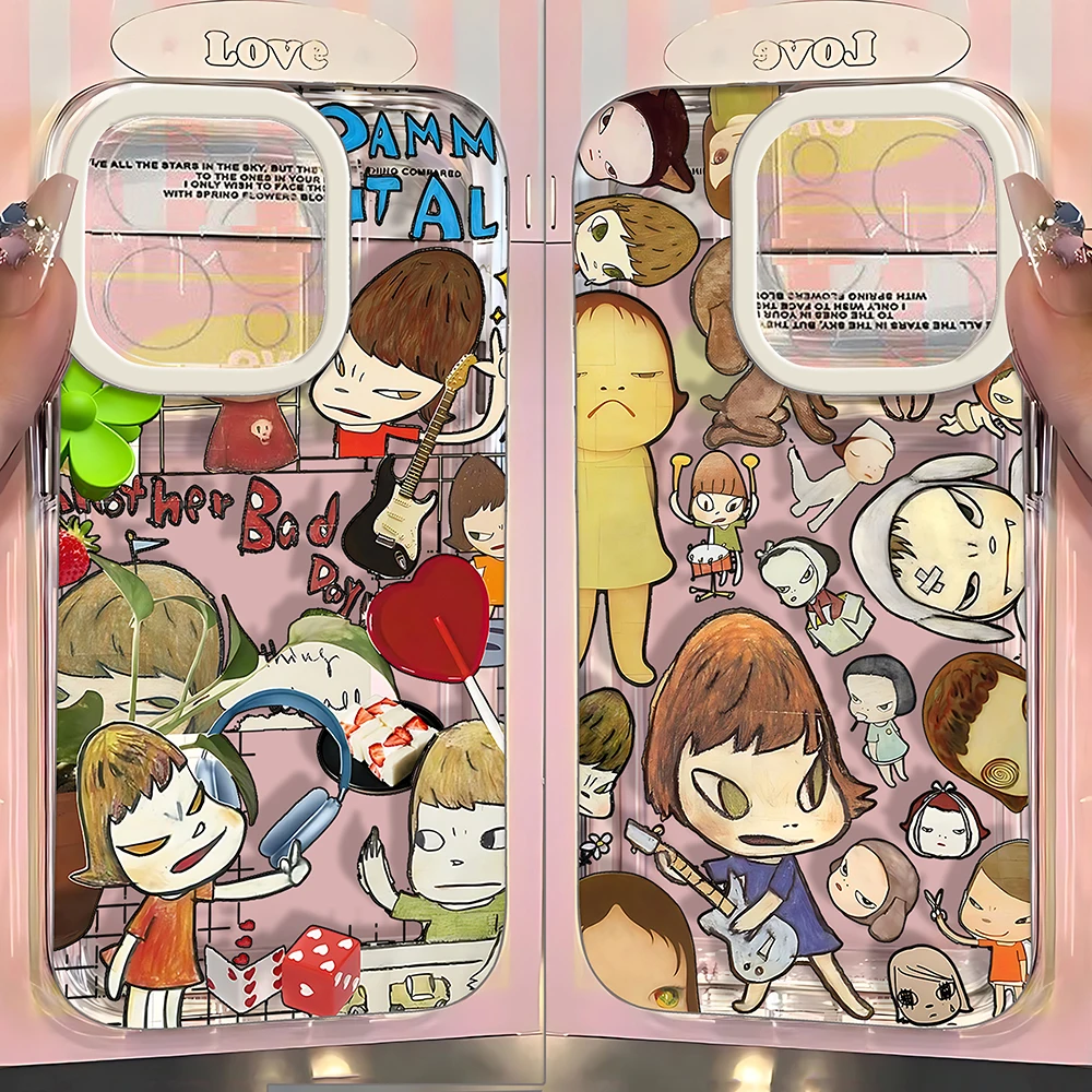 Cartoon Yoshitomos Naras Phone Case For Samsung Galaxy S26 S25 S24 S23 S22 S21 FE Note20 Note10 Edge Plus Ultra Lite 5G Clear