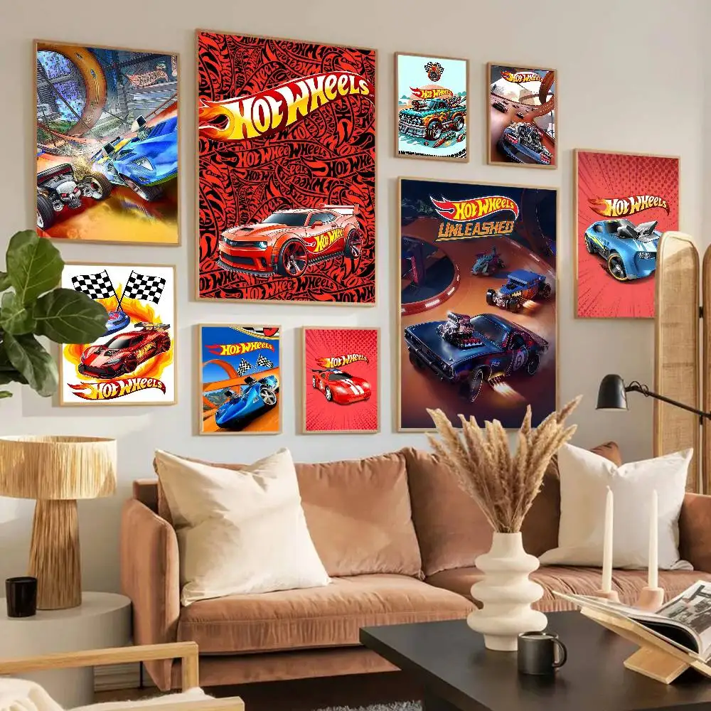 Car Game Hot W-Wheels U-Unleashed Whitepaper Poster Waterproof Paper Sticker Coffee House Bar Aesthetic Art Wall Painting