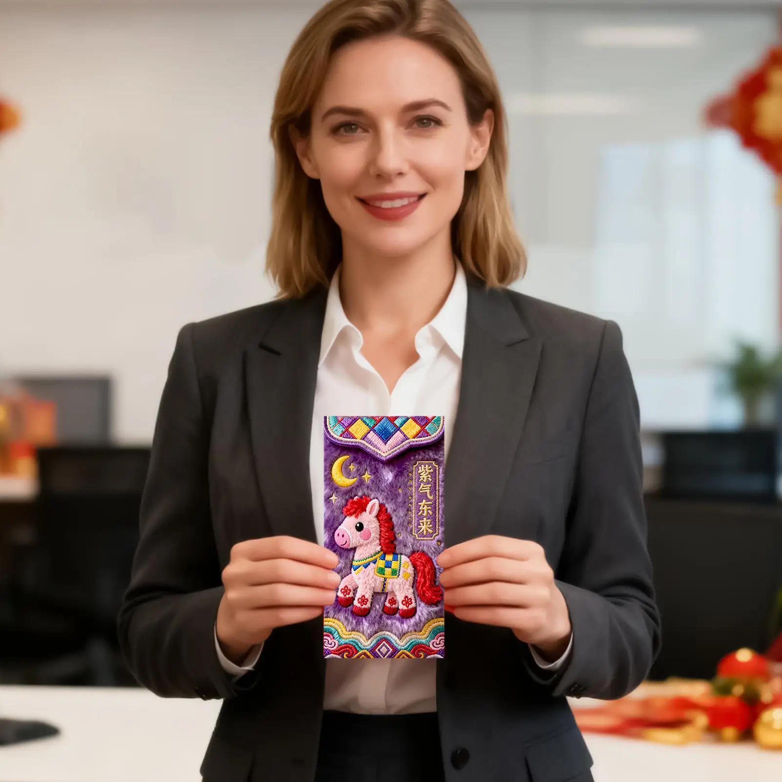 Chinese New Year Red Envelopes 6-Piece Cute New Year Auspicious 2026 Spring Festival Red Pocket For Cash For Spring Festival Tet