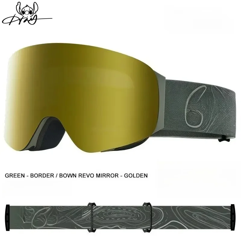 Anti-Fog Flip-Over Ski Goggles with High Definition Lenses for Snow Sports, Unisex Protective Eyewear with Multiple Color