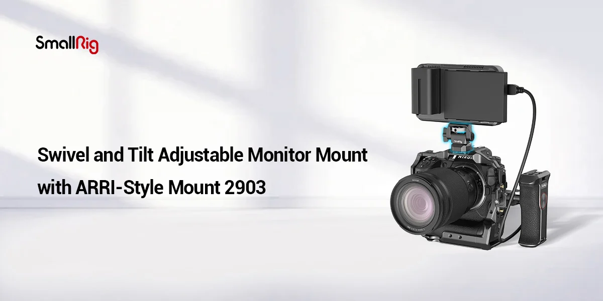 Leftfoto Supporto Regolabile Per Monitor E Fotocamera | Snodo A 360° Con Attacco A Slitta Fredda E Vite 1/4 - 2
