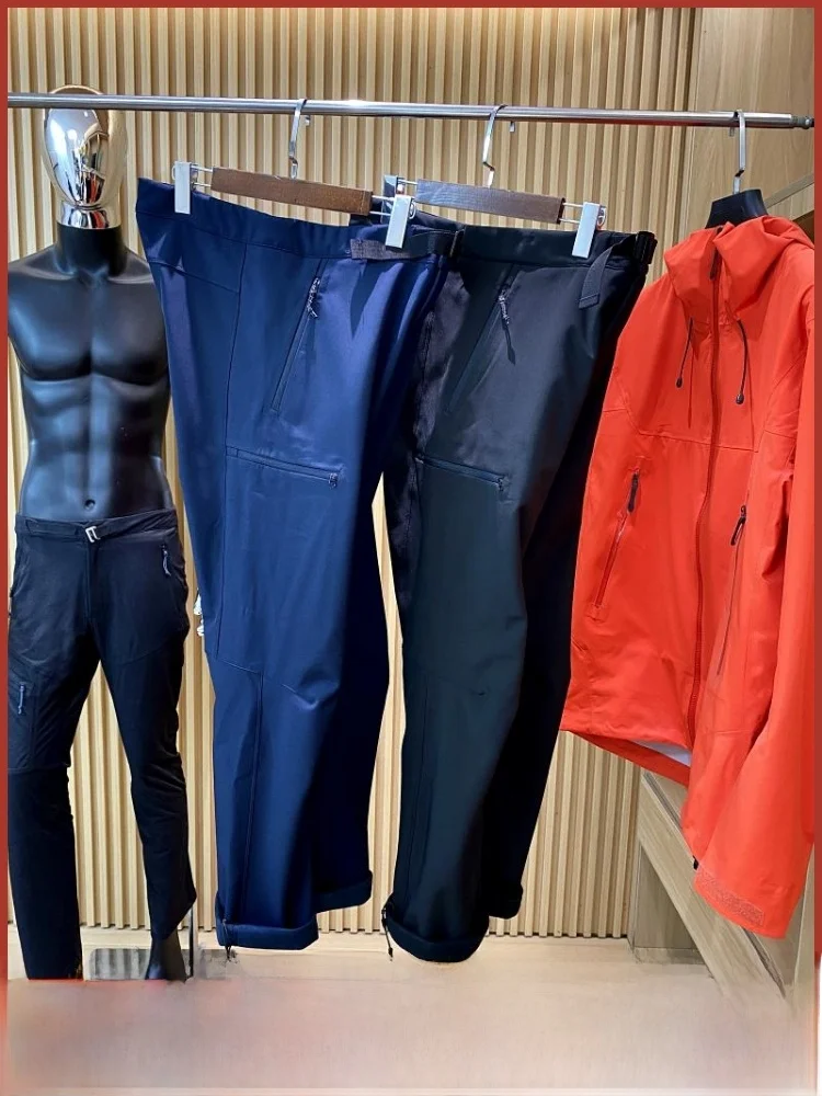 

Уличные мужские мягкие повседневные брюки на подкладке Fce, тяжелые водонепроницаемые рваные брюки Du, осенне-зимние прямые длинные брюки