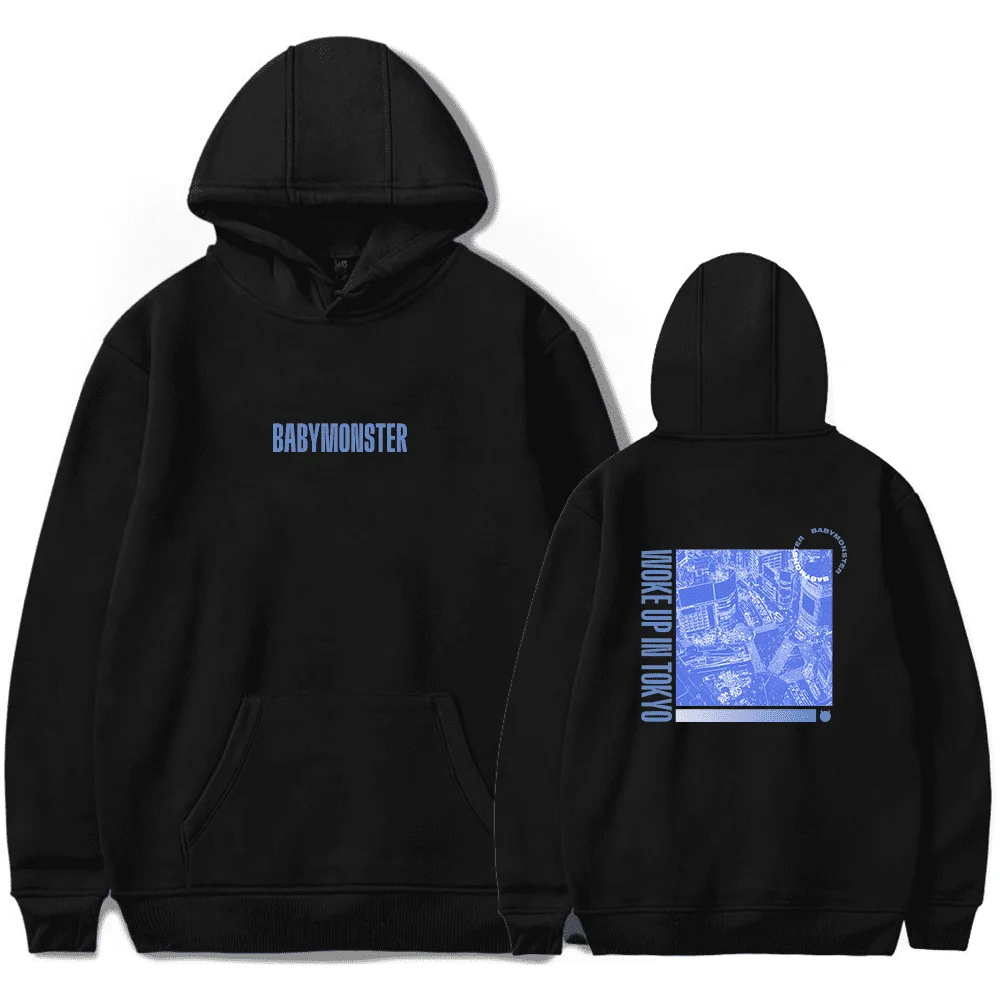 

Толстовка Babymonster Merch Woke Up In Tokyo для мужчин и женщин, толстовка с длинными рукавами