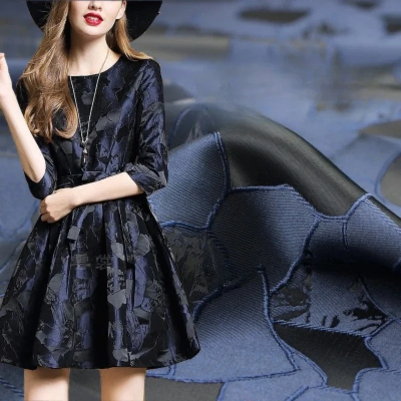 

Brocade Jacquard Fabric Spring Autumn Geometric Pattern Dress Windbreaker Clothing European Brand Fashion Design Sewing Cloth