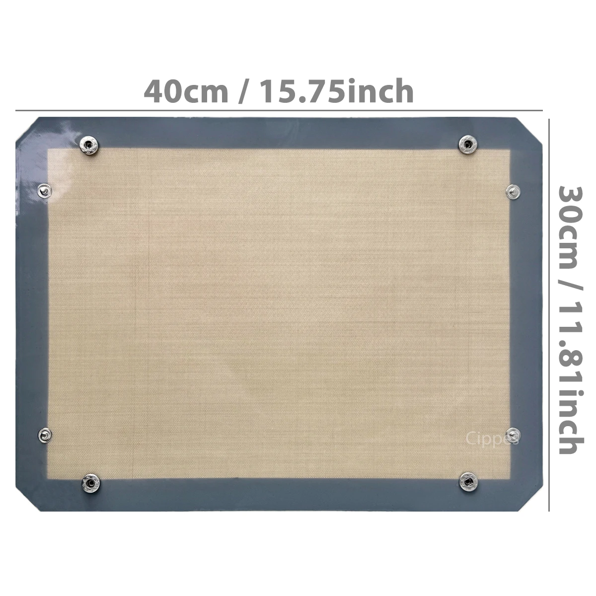1PC siliconenvezel bakmat met gesp, herbruikbare hoeken klikken samen om lekvrije en antiaanbakbakbakplaat te vormen, ovenvoering