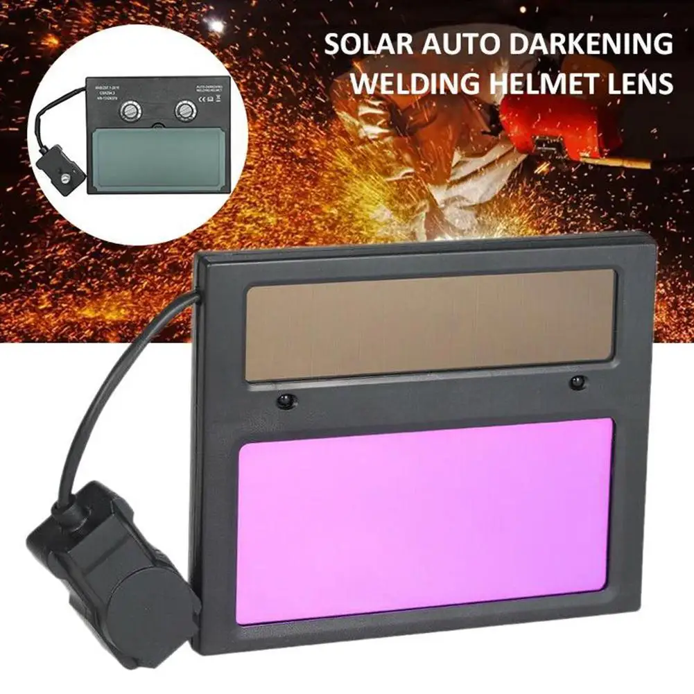 Image of 1 Stück Automatisch Dimmende Schweißhelm-Linse, Solar-Auto-Darkening-Schweißmaske, Dimmende Schweißerfilter-Linsenabdeckung, Harz-Schutzbrille