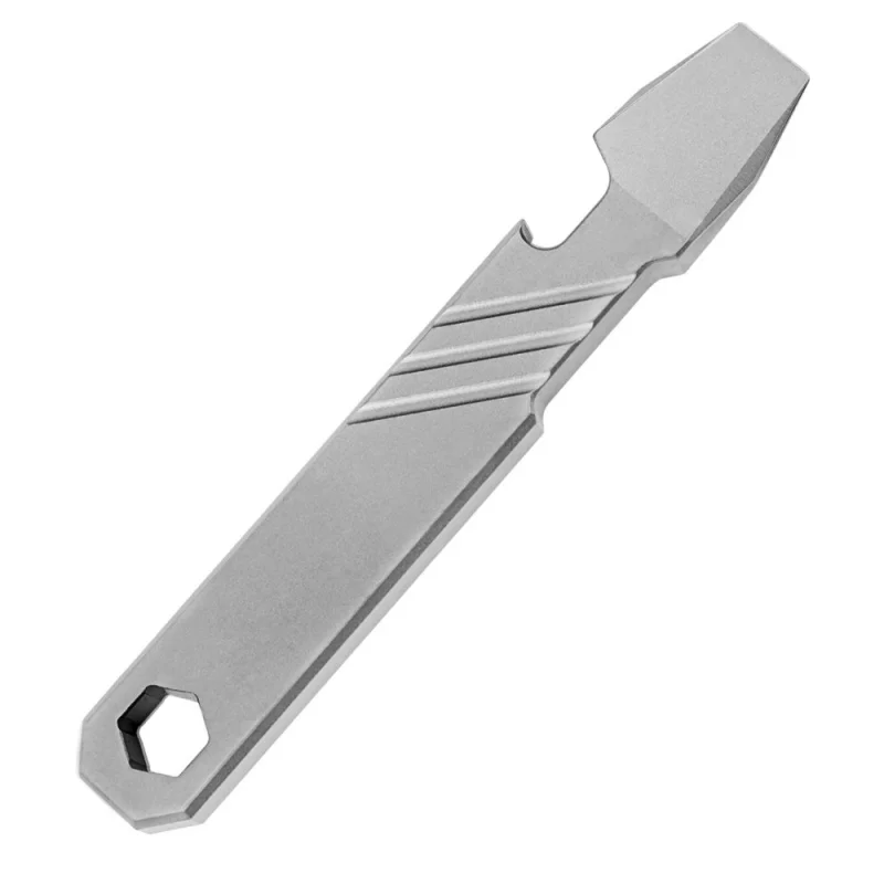 Mini Titanium Alloy Crowbar EDC Camping Equipment Portable Multifunction Bottle Opener Hexagon Wrench Outdoor Survival Tools