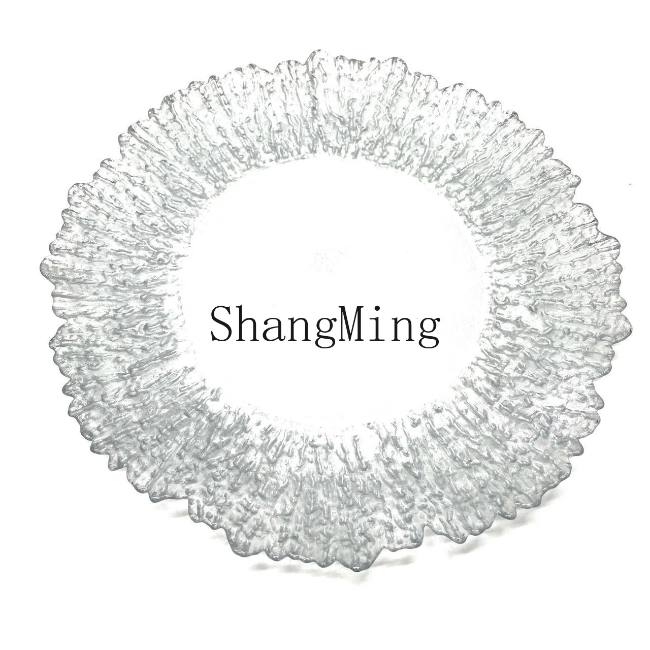 

PYH glass disc creative coral fruit plate living room ornament model room decoration home western food plate