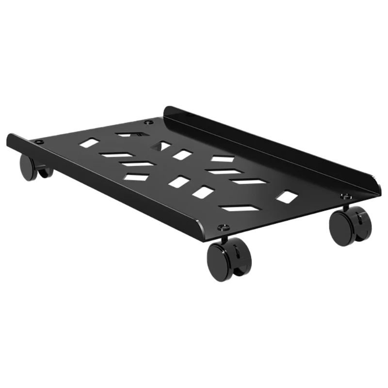 حامل برج كمبيوتر قابل للتعديل حامل وحدة المعالجة المركزية المحمول مع 4 عجلات دوارة