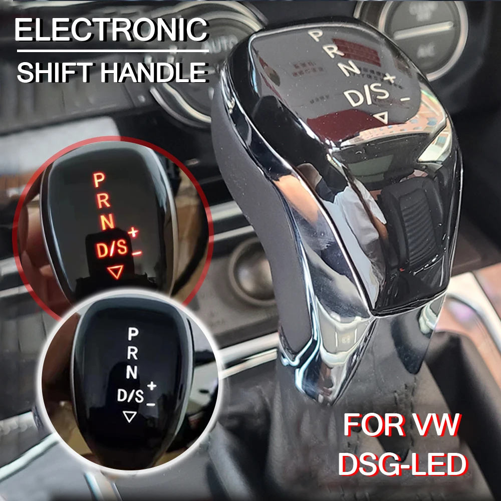 Automatic Electronic LED Gear Shift Knob For Volkswagen Tiguan Golf Touareg Sharan Cc Passat Scirocco For Skoda Octavia seat