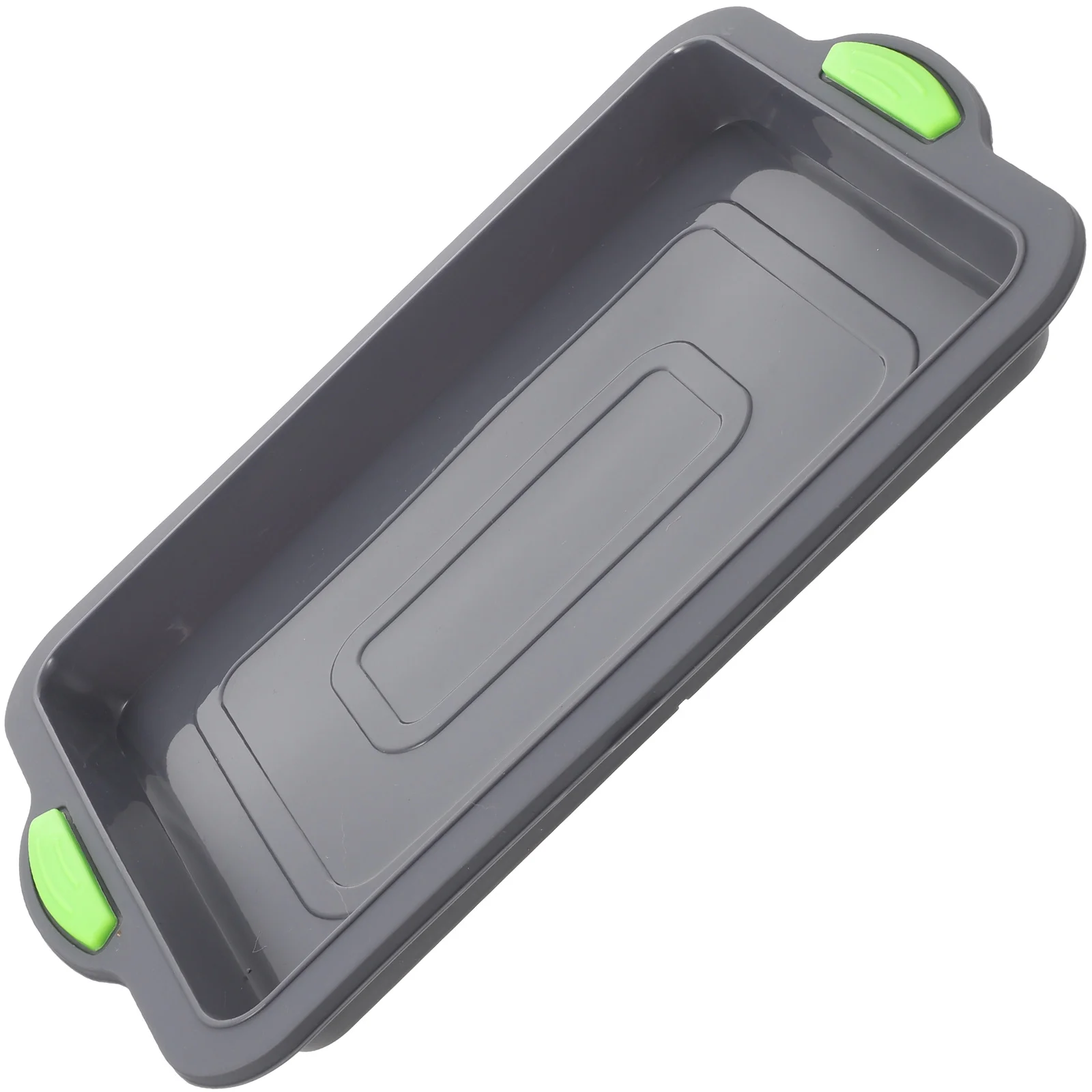 

Silicone Cake Roll Pan Mold Grey Green Handle Non Stick Oven Bakeware Bread Tool Heat Resistant Kitchen Professional Washable