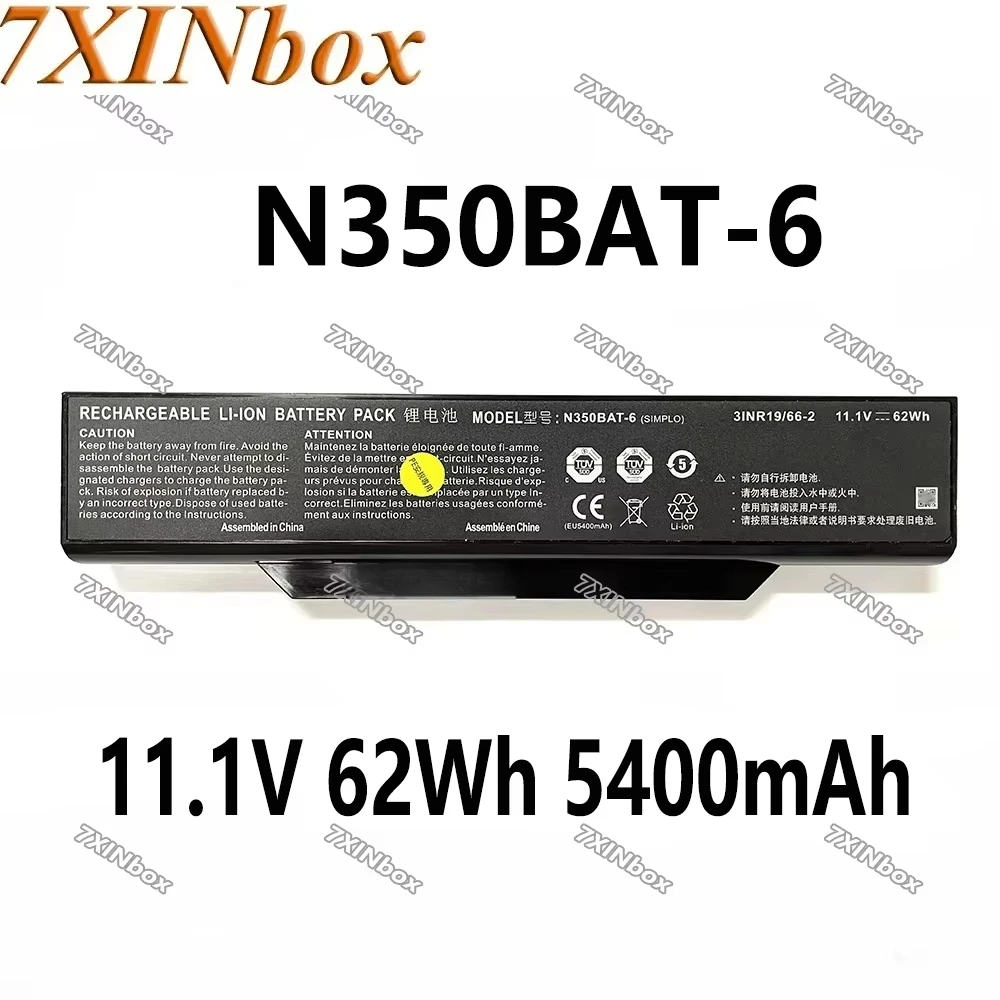

7XINbox N350BAT-6 N350BAT-9 11.1V 62Wh 5400mAh Laptop Battery For Clevo N350DV N350DW Series 6-87-N350S-4D7 6-87-N350S-4D8