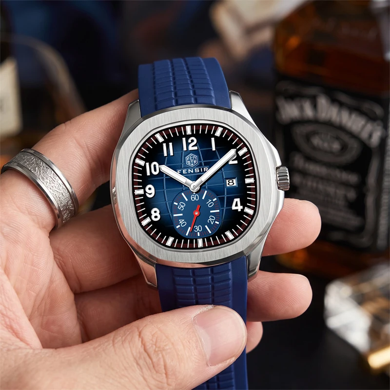 Light Luxury Style Men's Quartz Watch, Rubber Strap, Calendar, Small Second Dial, Luminous Hands, Waterproof, Sports, Business, Versatile Men's Wristwatch Gift