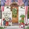 4th of July Floral Garden Flag 12x18 Vertical Double Sided Patriotic Mason Jar Flowers Red Blue Memorial Day Independence Da jjp