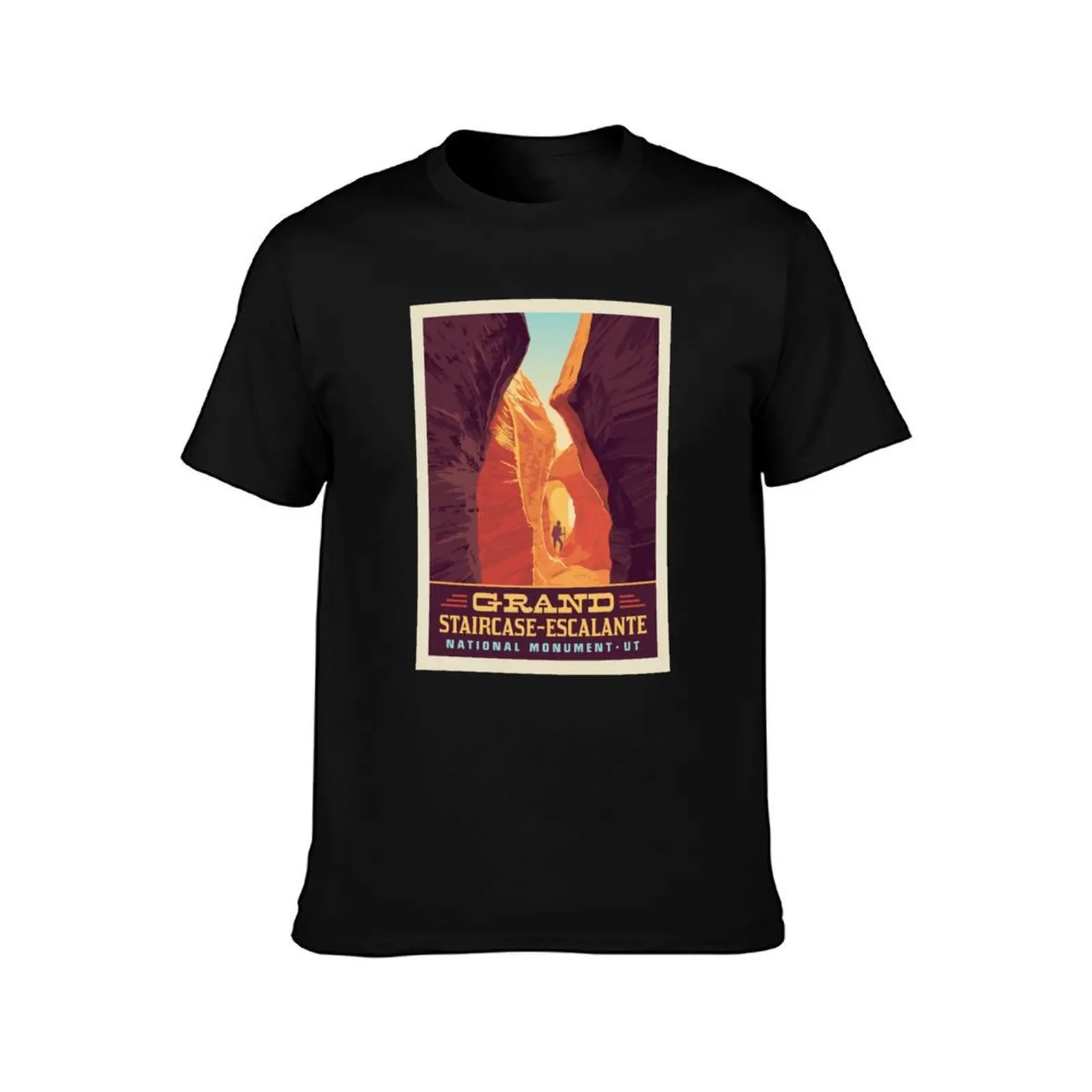 Grand Staircase Escalante National Monument T-Shirt, Summer Casual Cotton Tee, Oversized Streetwear Tops, Vintage Graphic Print