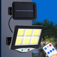 Solar Lights Outdoor Waterproof 120COB Split Wall Lamps Motion Sensor 3 Mode Street Lights Remote Control for Garden Patio Path