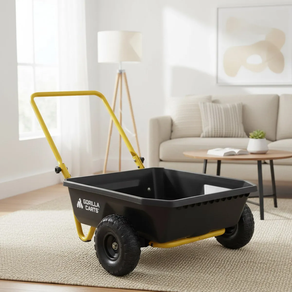 Heavy Duty Garden Cart 4 Cu Ft Foldable Wagon 300lb Capacity Outdoor Yard Hauler