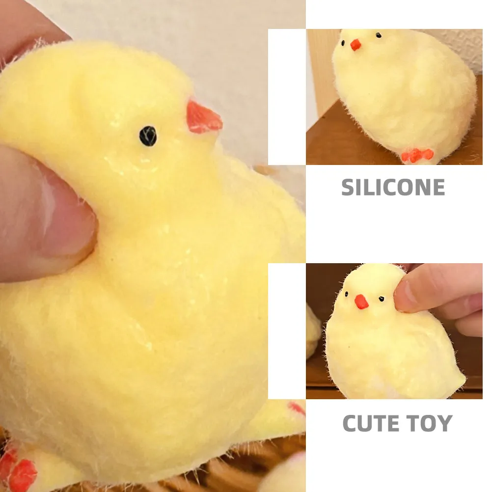 Handmade Chicken Squishy Soft Slow Rising Squeeze Chick Kids Party Favor Stress Relief Mini Squishy Animal Squeeze