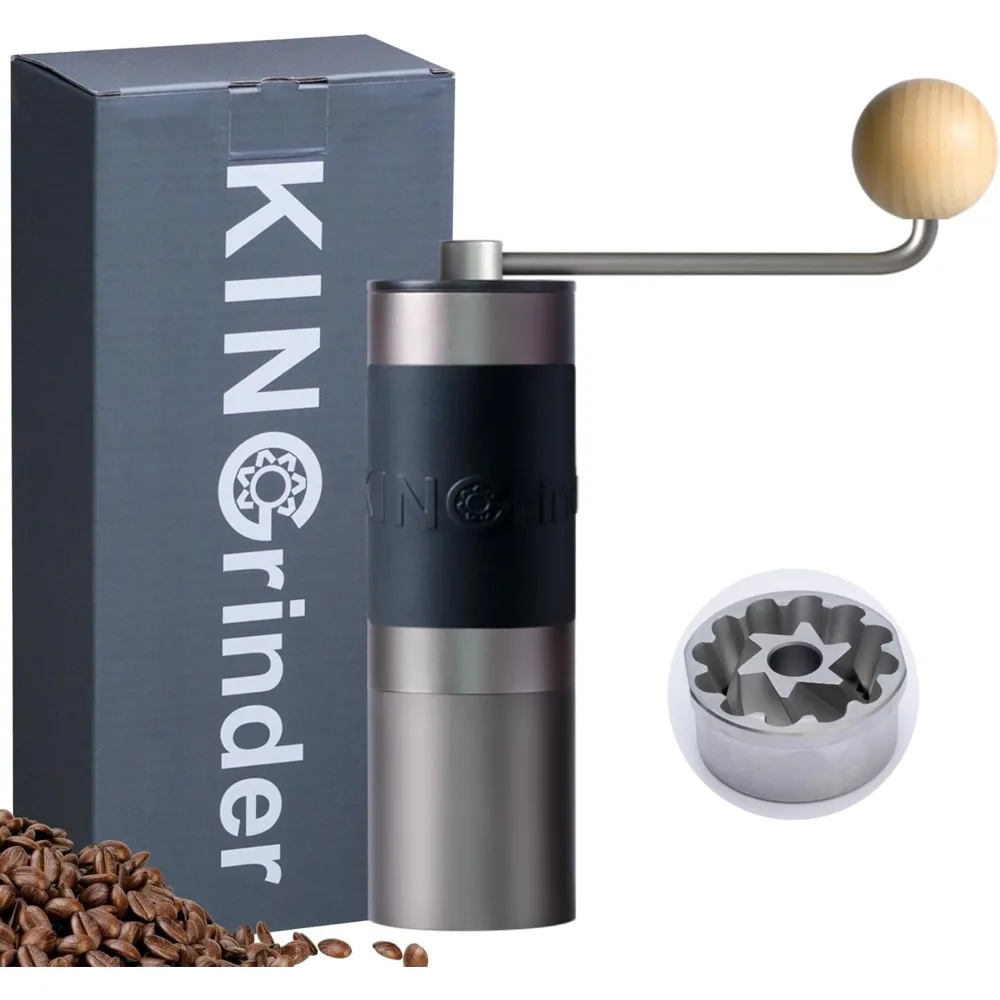 

KOL-Endorsed KINGrinder K2 Manual Coffee Grinder for French Press, Drip, and Espresso with Accessories
