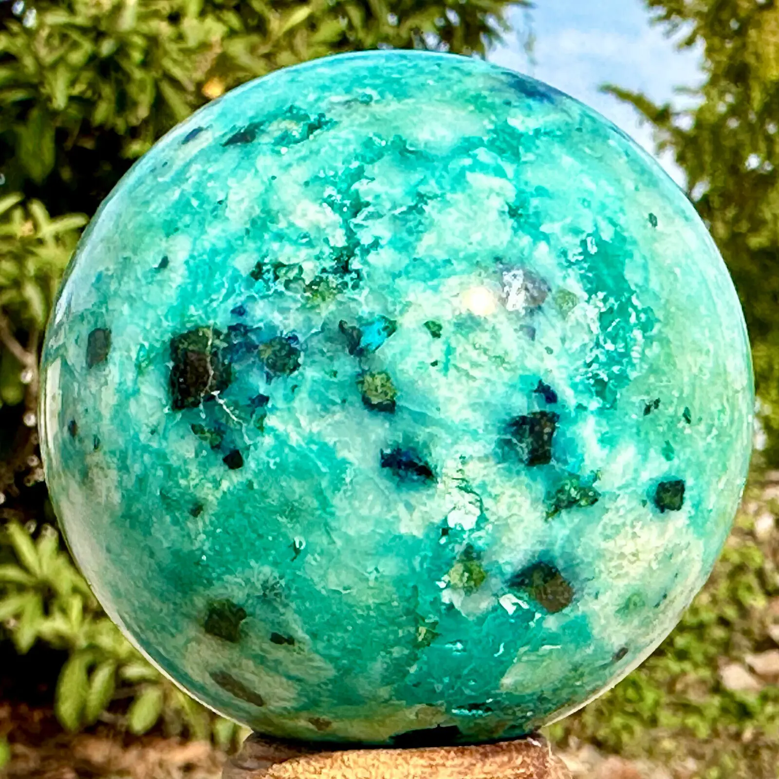 

Natural Amazonite Ball, Quartz Crystal Sphere, Reiki Healing