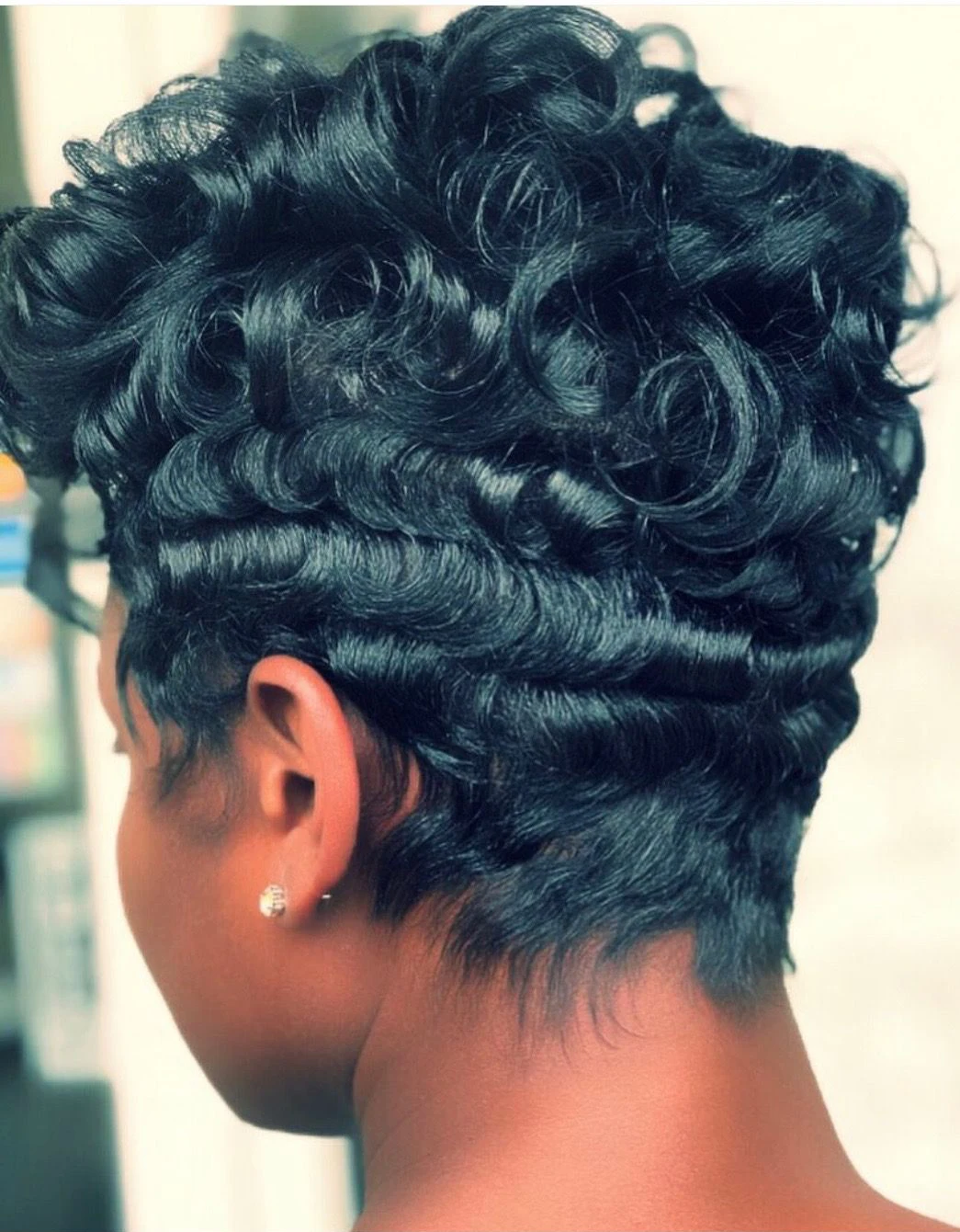 루즈 웨이브 픽시 컷 가발 인모 짧은 곱슬 가발 흑인 여성용 프리플럭 브라질 레미 헤어 풀 머신 메이드 숏 가발