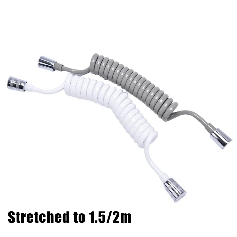 1.5M/2M Telescopic Tube Telephone Line Spring Water Pipe Toilet Bidet Spray Gun Shower Shower Nozzle Hose Water Pipe