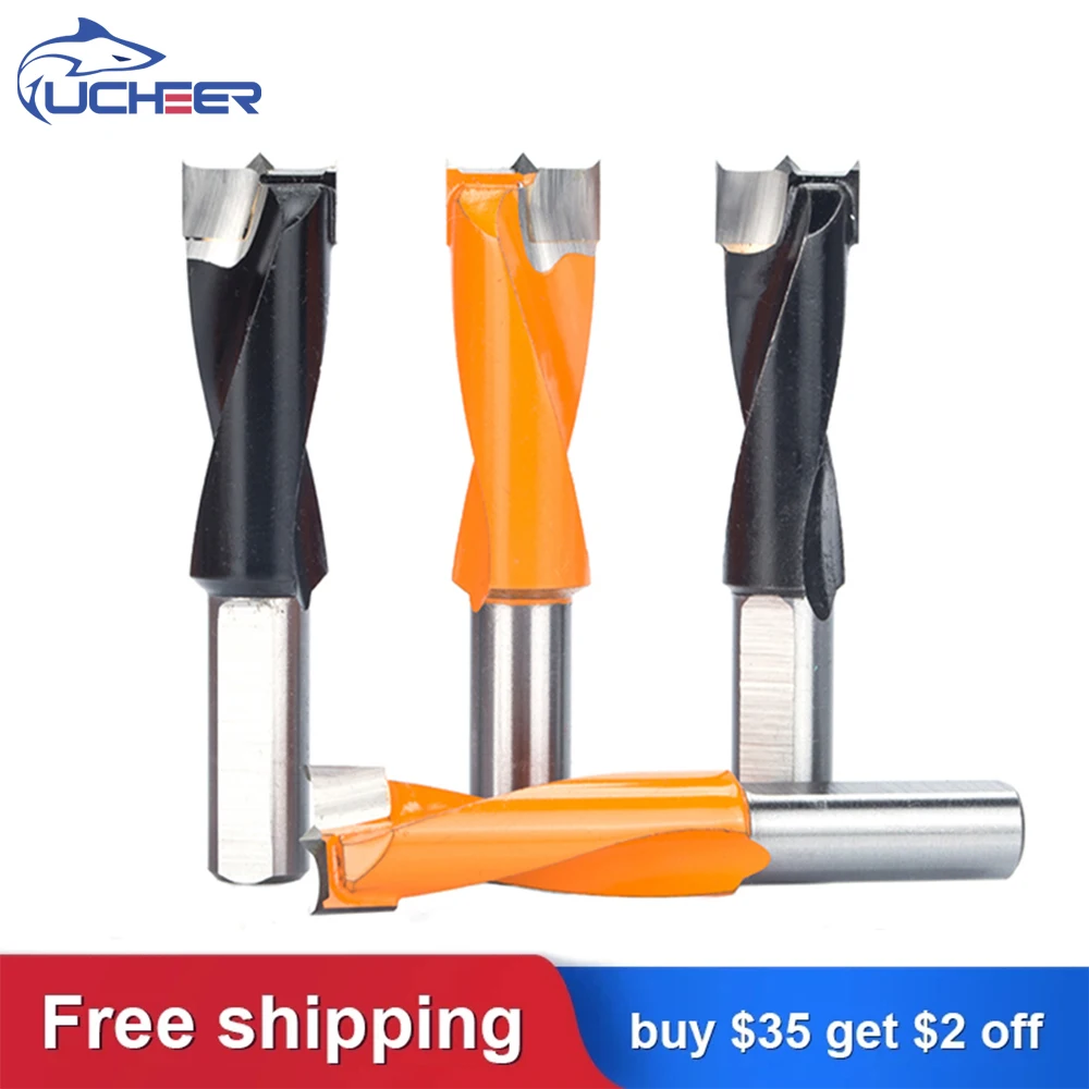 UCHEER 1pc Alloy Woodworking Forstner Drill bits Hole Opener three in one reversible Gang Drill for Wood Carving Machine