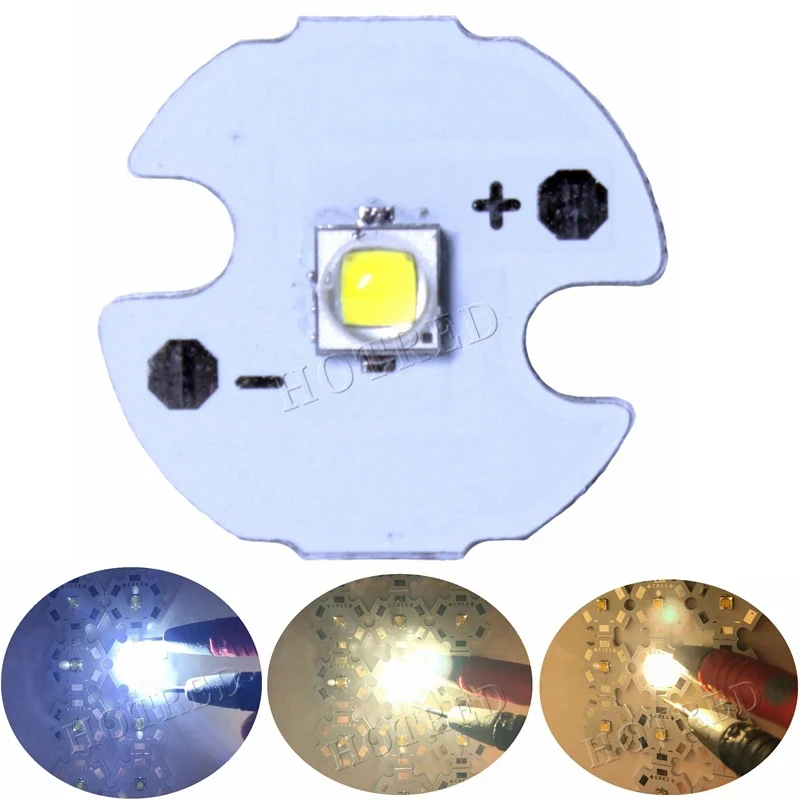 10 szt. XP-G2 led XPG2 1-5W emiter dioda LED zimny biały 6000-6500K z 20/16/14/12/8mm PCB do latarki/reflektora/żarówki