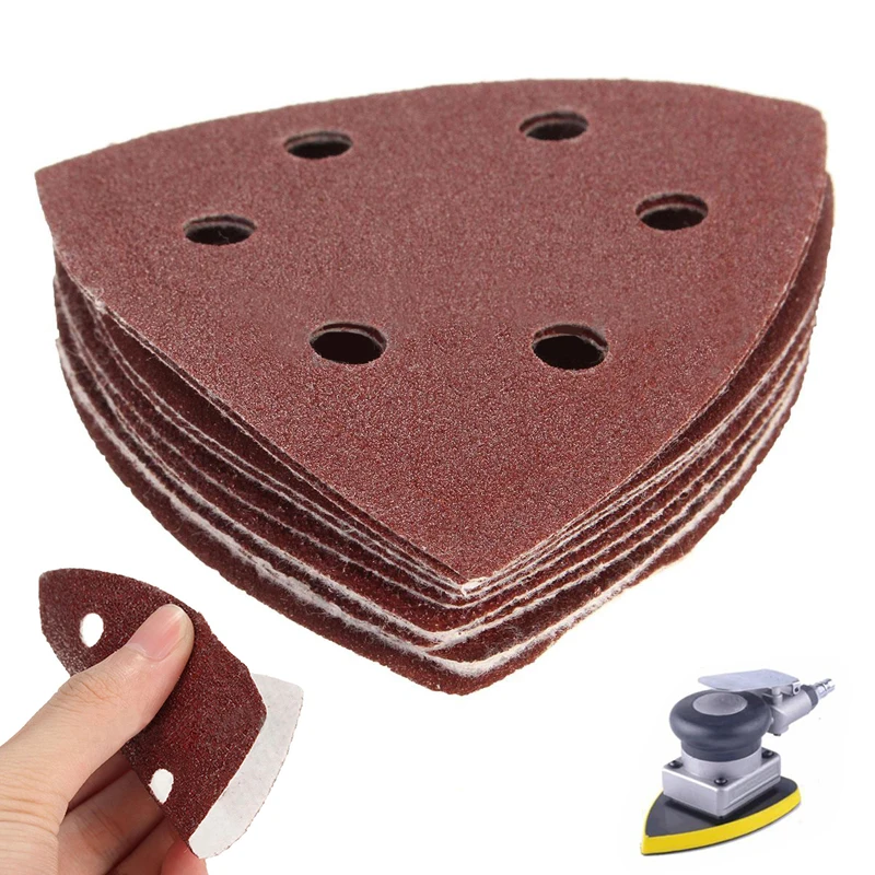 50Pcs Triangle Sanding Sheets Mouse Detail Sander Pads 40 60 80 100 120Grit Sanding Sheets Paper for Abrasive Tools