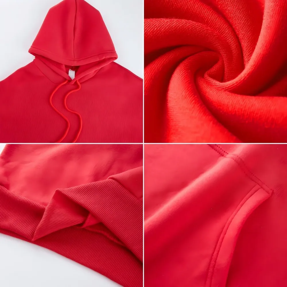 16 Colors Custom Hoodies Womens Winter Basic Loose Fleece Sweatshirts Casual Warm Tops Personalization DIY Your Graphic Clothe