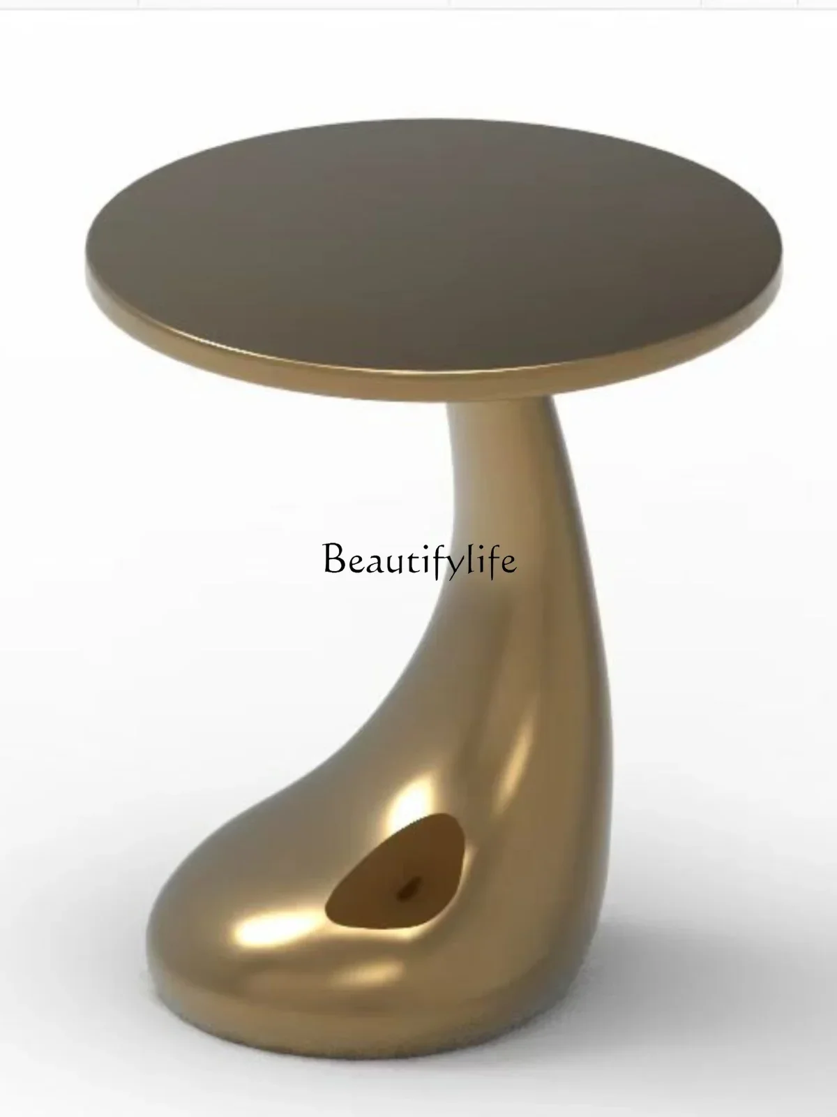 Light Luxury Creative Strange Shape Glass Steel Tea Table Italian Minimalist Style