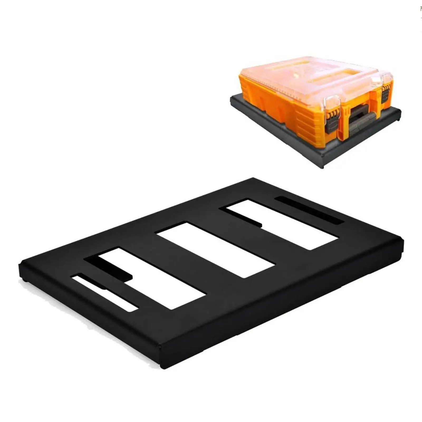 Mounting Plate Iron Tool Case Holder Easy Installation Toolbox Mounting Support Modular Storage Accessory for Workshop Bench