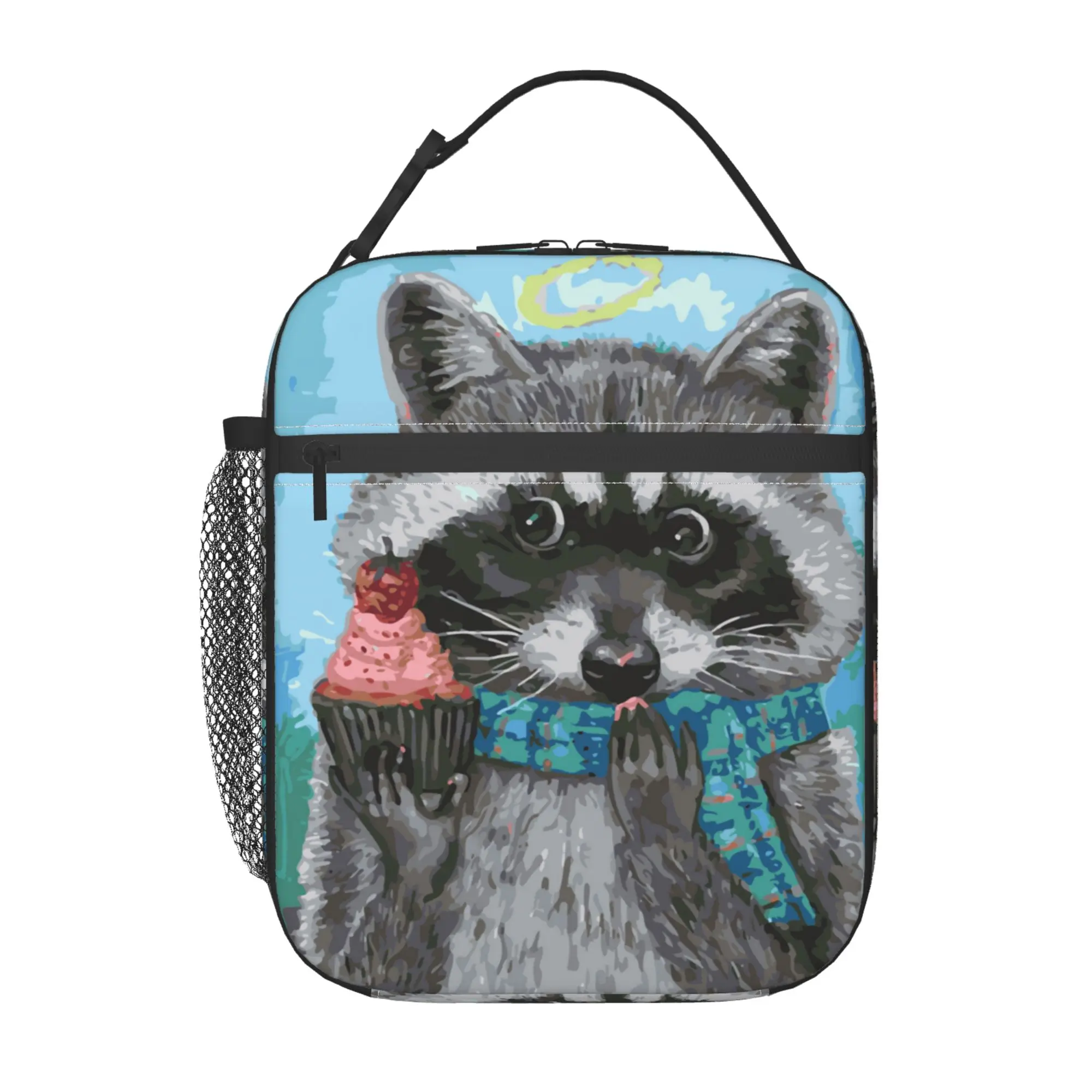 

Little Raccoon Eat Cupcake Lunch Bag Funny Lunch Box for Girls Boys Insulated Lunch Bag for Shcool Picnic Food Bag One Size