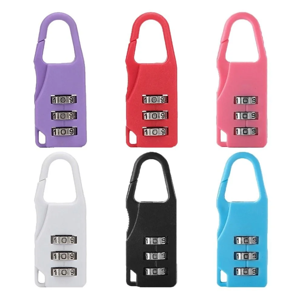 Digit Suitcase Combination Lock Plastic Anti-theft Mini Combination Padlock Password Lock 3 Dial Digit Backpack Combination Lock
