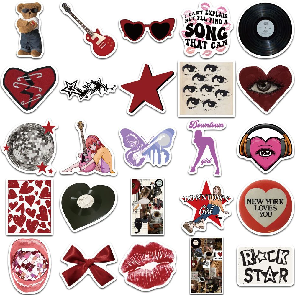 10/30/50 Stuks Retro Centrum Y 2K Meisjes Graffiti Stickers Esthetische Stickers Notebook Laptop Koffer Cartoon Sticker Kind Speelgoed