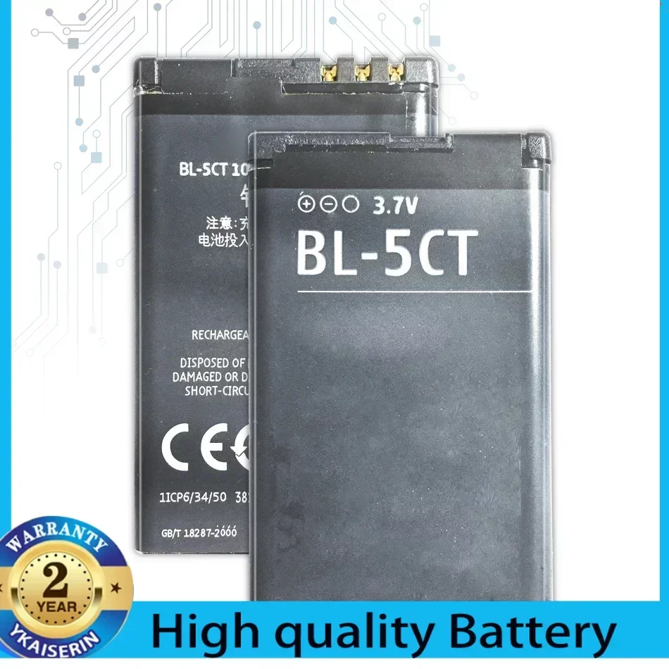 BL5CT 5CT BL-5CT Manufacturer gb/t 18287-2013 Battery for Nokia 6303i 6303C 6750 C5 C5-00 C5-02 C5-00i Bateria Batteries