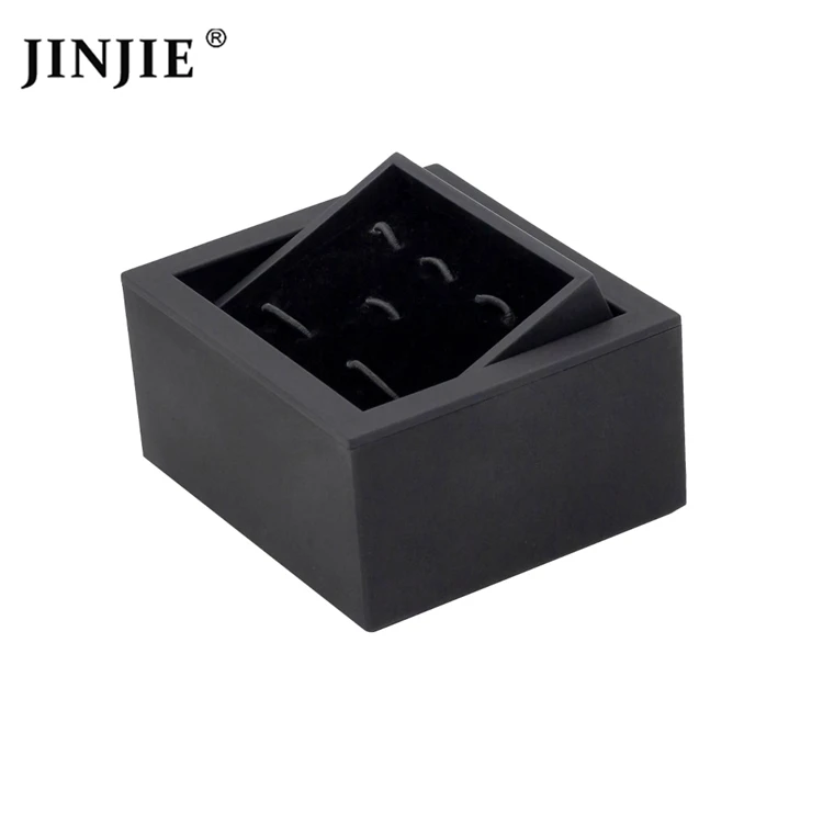 Hot Sale 360 Degree Flip Black Fashion Brand Jewelry Cufflinks Necktie Gift Box New High-end Men\'s Tie clip jewelry Box