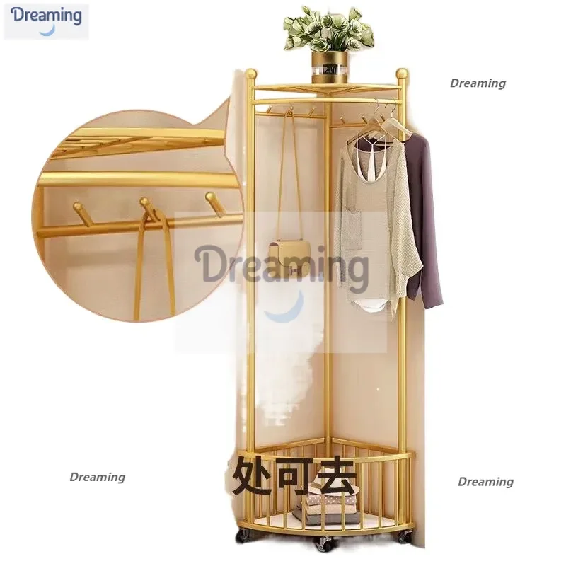 

Corner floor coat rack Home bedroom corner hanger Simple wall storage artifact Corner drying coat rack