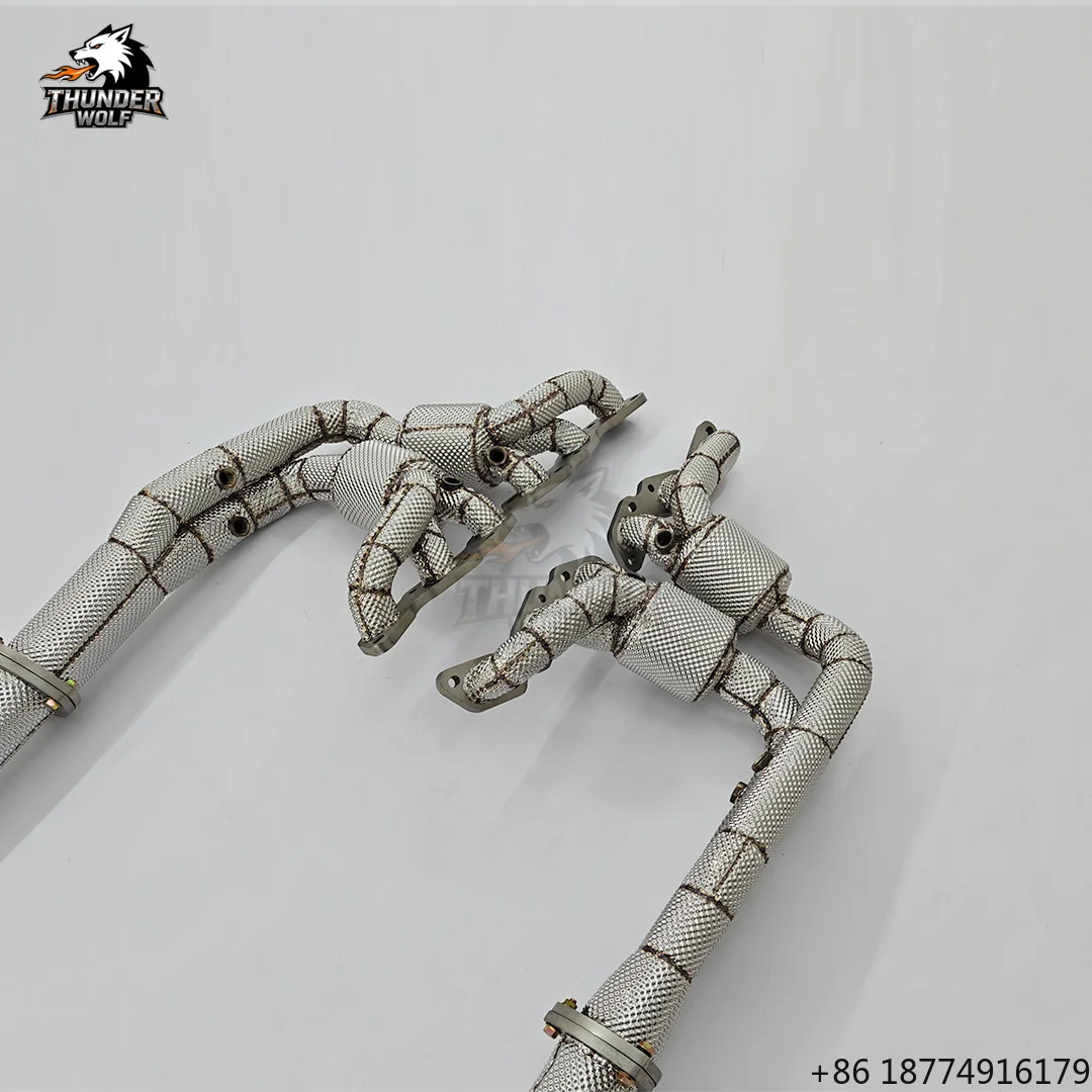 

High Quality with Catted Dowinpipe Intake Manifold Exhaust System with Heat Shield for DB9 Rapde 6.0L V12