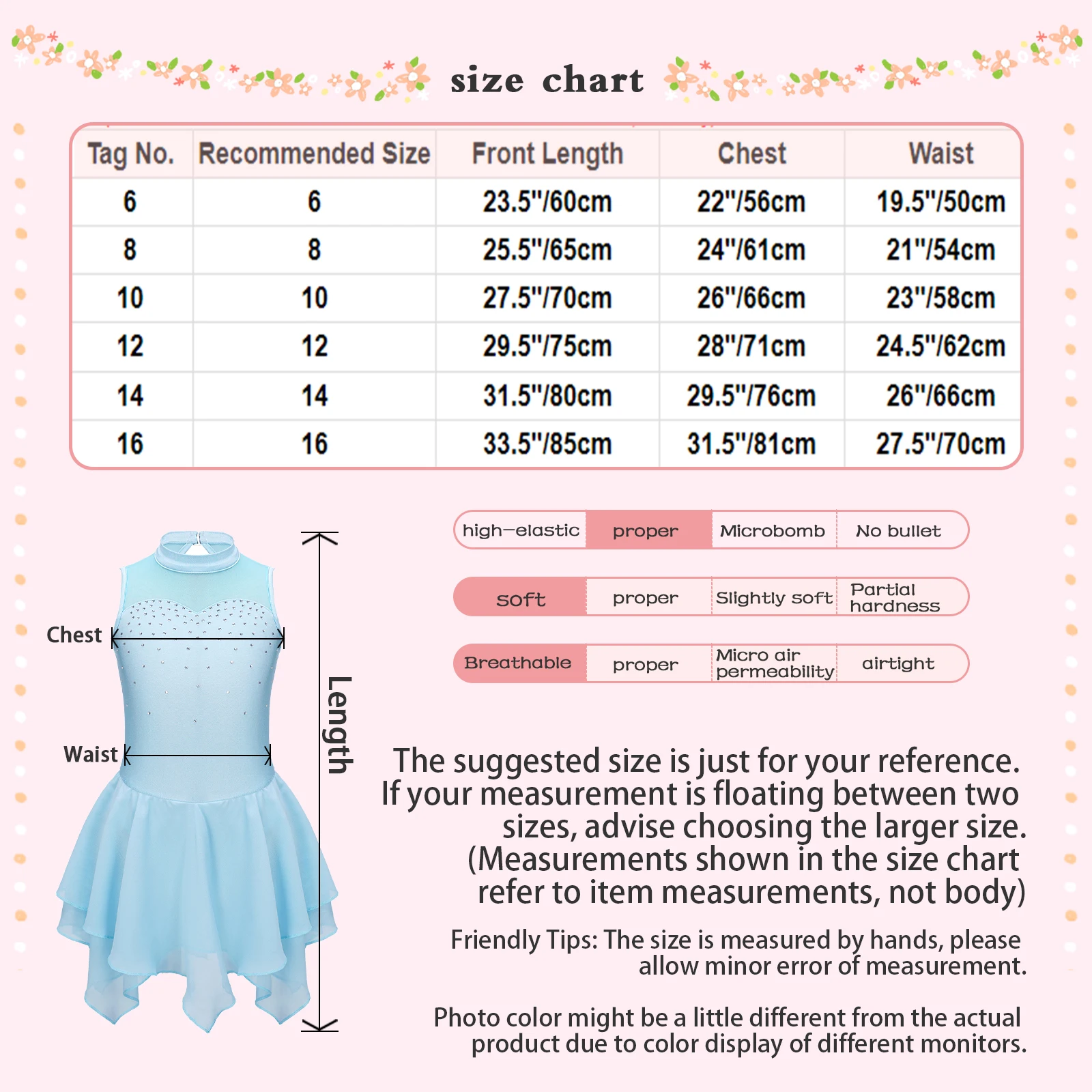 Kids Girl Ballet Lyrical Dance Leotard Dress Gymnastics Leotard Rhinestones Cross Mesh Sleeveless Figure Ice Skating Dancwear