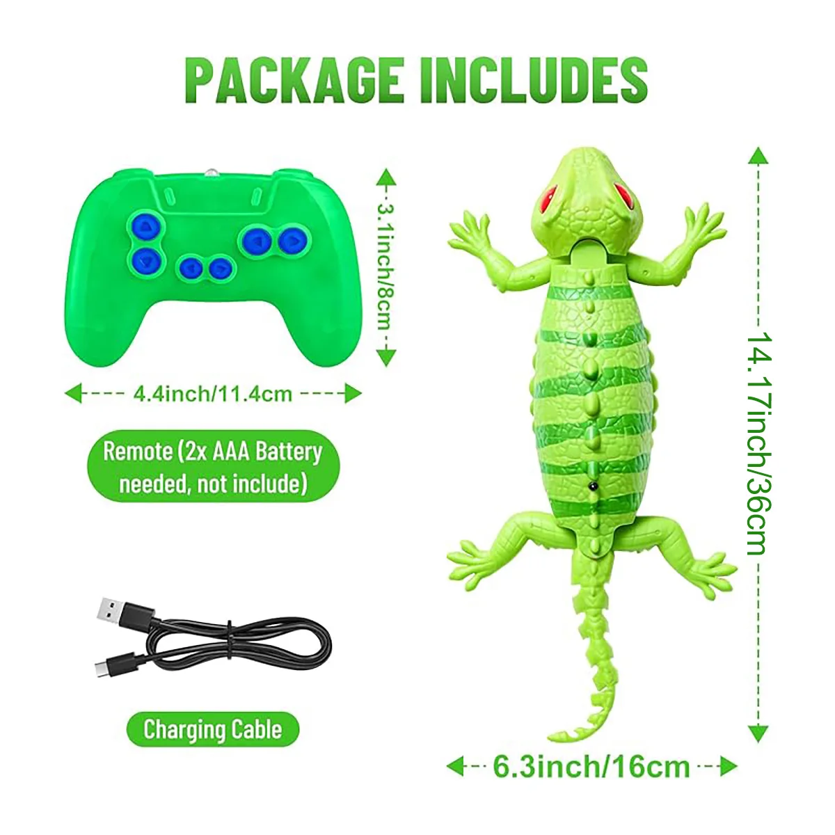 Infrared Remote-Controlled Wall-Climbing Lizard Electric Toy – Realistic Gecko – Birthday Present for Boys – Christmas Present