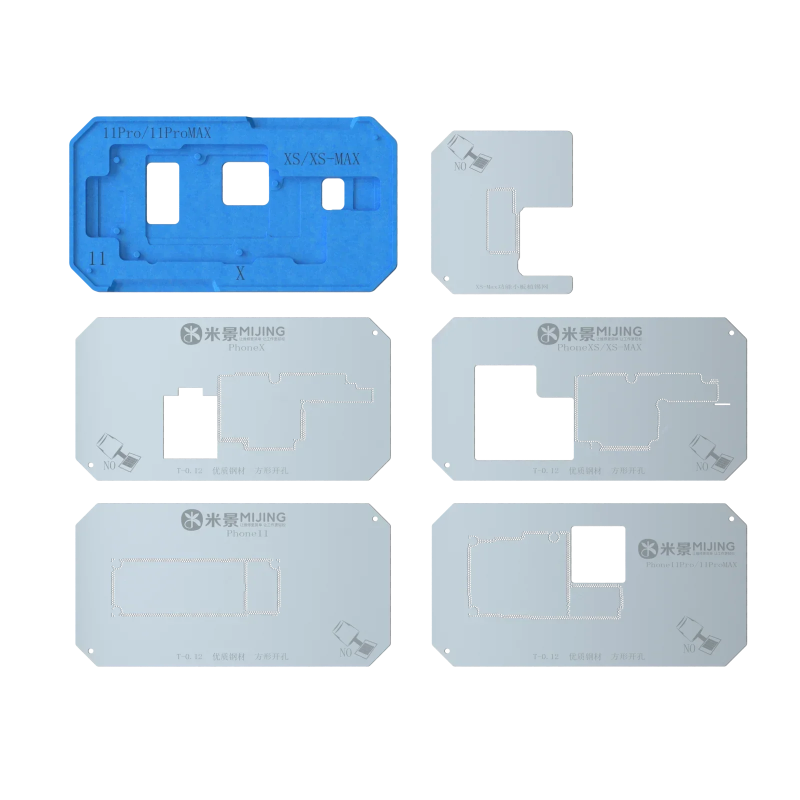 MiJing Z20 Pro For iPhone X-16 PRO MAX Magnetic Fixture Motherboard Middle Frame BGA Reballing Stencil Platform Soldering Kits