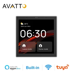 AVATTO interruptor de Escena Inteligente ZigBee, Control Central todo en uno Tuya, pantalla táctil, Hub inalámbrico Zigbee