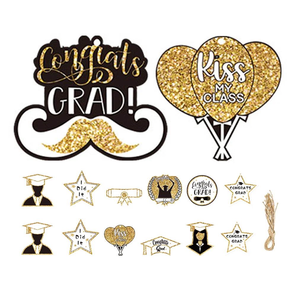 

1Set Graduation Paper Hanging Sign Graduation Tags 2024 Decoration for Party Classroom Wall Door Hanging Decor