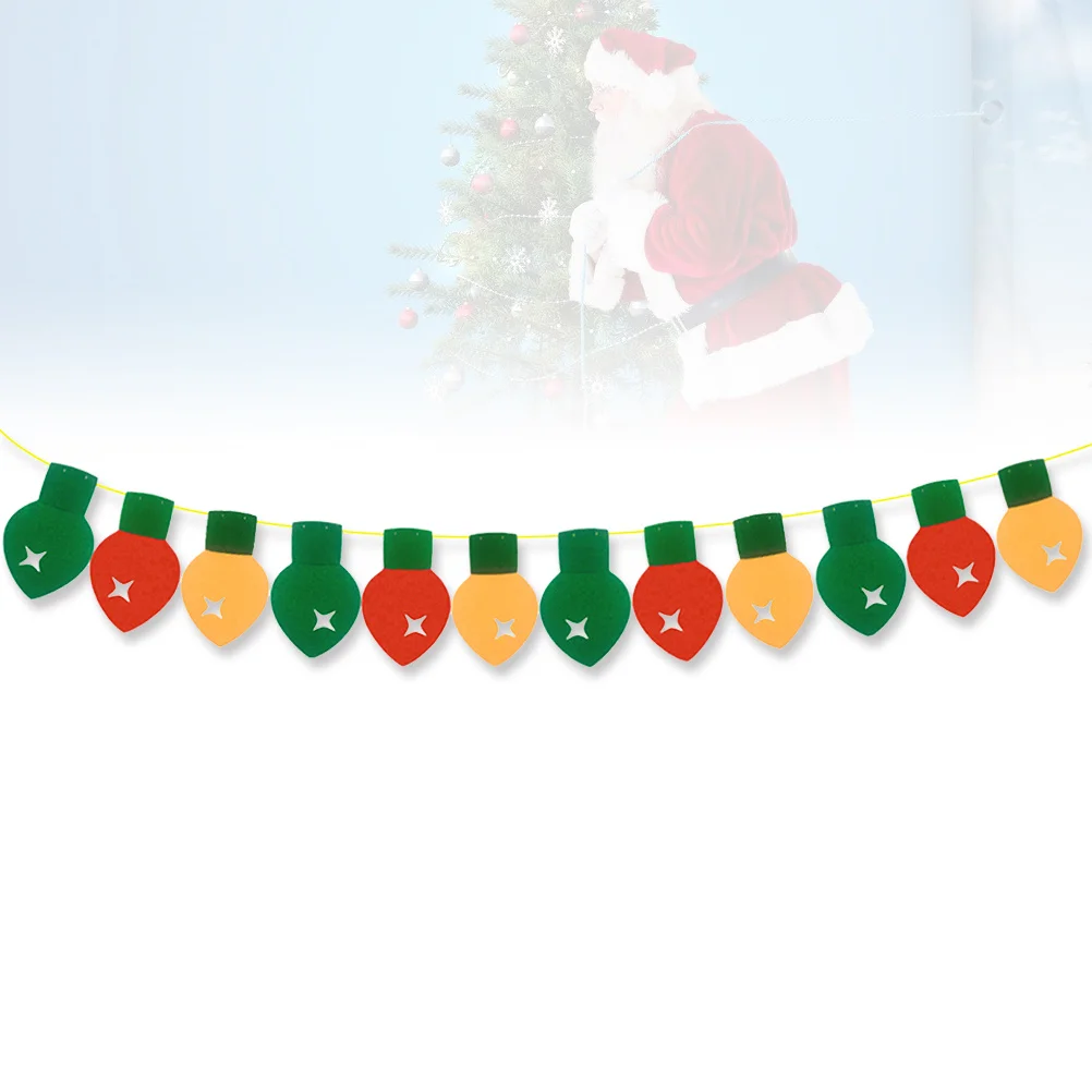 

Chic Christmas Light Banner Garland Party Decoration Hanging Festive Decor for Mantel Tree Branches Windows Doors Christmas