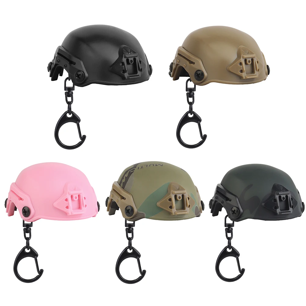 Mini Fast Helmet Keychain Portable Bottle Opener Dummy Helmet Shaped Toy Tactical Fast Helmet Model Keychain for Decoration Gift