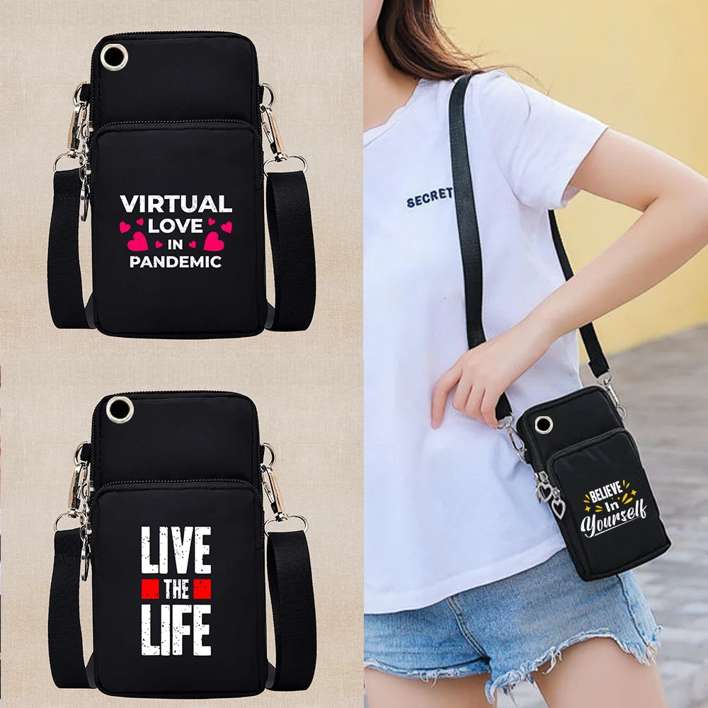 Mobile Phone Bag for Samsung/iPhone/Huawei/HTC/LG Universal Case Wallet Outdoor Sport Arm Purse Shoulder Bags Women Cell Pouch